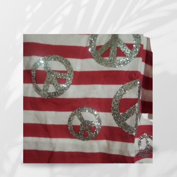 Girls Americana Red Striped Stars Tank Top Xl - Picture 3 of 4